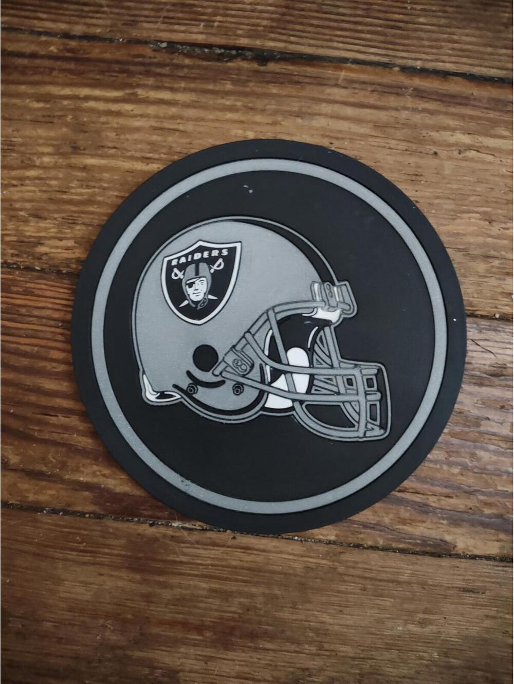 Las Vegas Raiders rubber drink coaster - 1 total - EUC